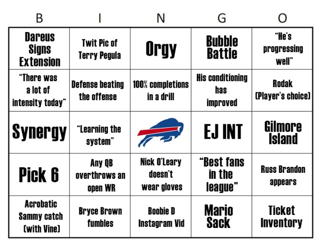 Bills Bingo 1