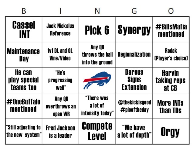 Bills Bingo 2