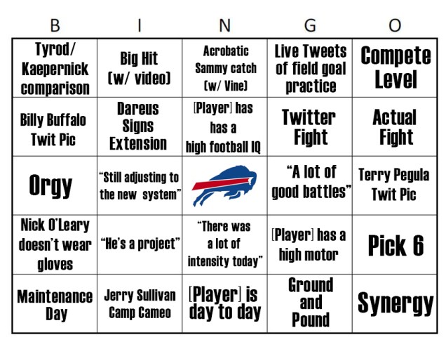 Bills Bingo 3